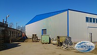 строительство ангара из профнастила